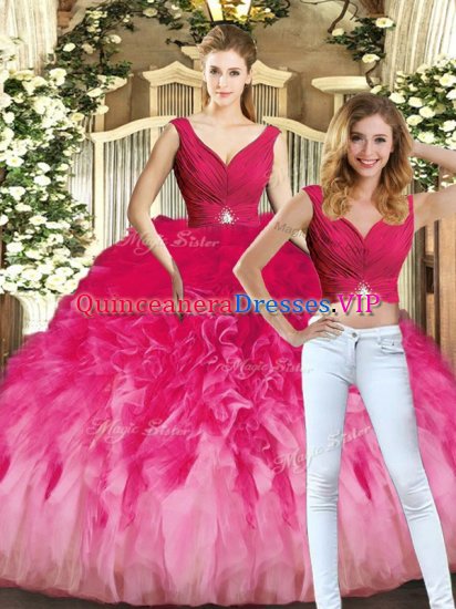 High End Floor Length Lace Up Sweet 16 Quinceanera Dress Multi-color for Sweet 16 and Quinceanera with Ruching - Click Image to Close