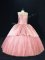 Dramatic Pink Scoop Neckline Beading 15th Birthday Dress Sleeveless Lace Up