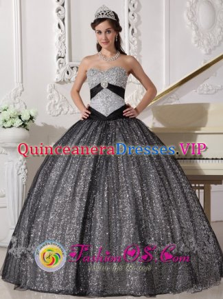 Paillette Over Skirt New Style For Sweetheart Quinceanera Dress Beaded Decorate Bust Ball Gown in Oriental Carolina/NC