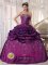 Beautiful Strapless Embroidery Quinceanera Dress For Paramus New Jersey/ NJ Eggplant Purple Floor-length Ball Gown with Pick ups