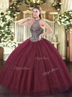 Admirable Burgundy Sweetheart Lace Up Beading Quince Ball Gowns Sleeveless(SKU SJQDDT1080002-3BIZ)