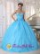 Rockland Massachusetts/MA Lovely Taffeta and Organza Sky Blue Sweetheart Appliques beadings Custom Made Quinceanera Dresses For Sweet 16