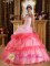 Elgg Switzerland Stunning One Shoulder Strapless Lace up Romantic Quinceanera Dress Appliques with Beading Organza Ball Gown