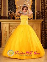 San Francisco Brand New Spaghetti Straps With Beaded Decorate Satin and Tulle Quinceanera Dress