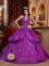 Garland TX Halter Top Remarkable Eggplant Purple Pick-ups Brand New Christmas Party dress With Taffeta Appliques