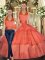 Popular Sleeveless Ruffled Layers Lace Up Quinceanera Dress