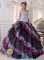 Park Ridge New Jersey/ NJ Beautiful layers Multi-color Quinceanera Dress Appliques With Beading For Fall Strapless Organza Ball Gown