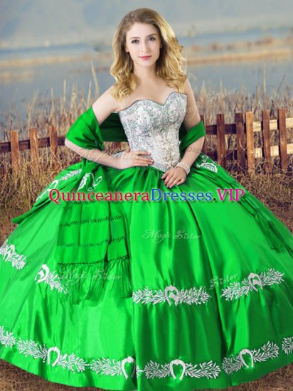 High Quality Sleeveless Floor Length Beading and Embroidery Lace Up Vestidos de Quinceanera with - Click Image to Close