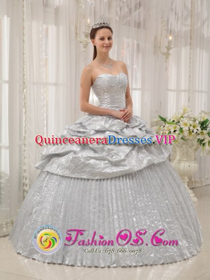 Dandridge Tennessee/TN Silver For Brand New Quinceanera Dress With Appliques and Pick-ups In Florida - Click Image to Close