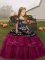 Floor Length Ball Gowns Sleeveless Fuchsia Pageant Dresses Lace Up