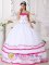 Multi-color Ruched Layered Appliques Quinceanera Gowns With Strapless For Sweet 16 In Kodiak Alaska/AK