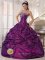 Babylon NY Eggplant Purple Quinceanera Dress with Strapless Embroidery Formal Style Taffeta Ball Gown