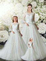 Most Popular Sleeveless Lace Zipper Ball Gown Prom Dress with White Court Train(SKU YCWD0162-LGBIZ)