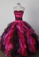 Clearance Beautiful Ball Gown Strapless Floor-length Quincenera Dresses TD26009