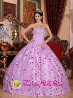 Tulle Sweetheart Lavender Stylish Quinceanera Dress With Sequins In Tucson AZ　(SKU QDZY547y-7BIZ)