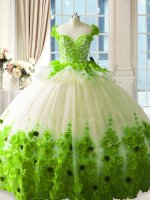 New Style Scoop Sleeveless Zipper 15th Birthday Dress Tulle