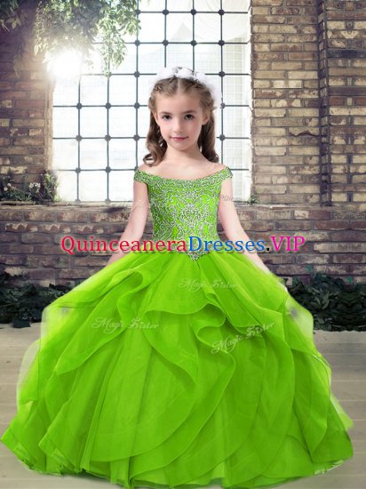 Cheap Floor Length Ball Gowns Sleeveless Pageant Dress Side Zipper - Click Image to Close