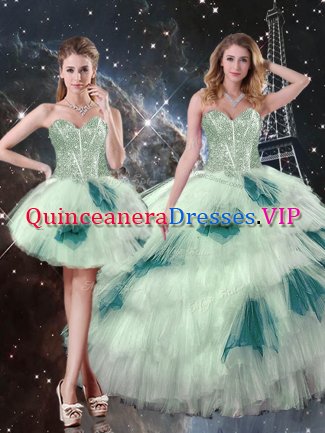 Floor Length Multi-color Quinceanera Dress Sweetheart Sleeveless Lace Up