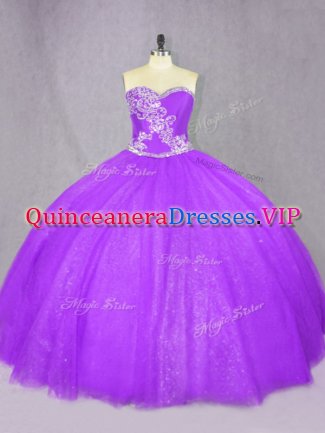 Graceful Tulle Sleeveless Floor Length Quinceanera Dresses and Beading