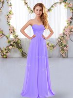 Fabulous Floor Length Lavender Dama Dress Chiffon Sleeveless Ruching(SKU BMT0436-3BIZ)