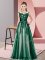 Customized Dark Green Scoop Zipper Beading and Lace Court Dresses for Sweet 16 Sleeveless