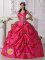 Consuelo Dominican Republic Hand Made Rose with Beading Spaghetti Straps Customize Hot Pink Quinceanera Gowns For Sweet 16