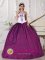 La Celle-Saint-Cloud France Design Own Quinceanera Dresses Online Dark Purple and White Embroidery Sweetheart Neckline Stylish Ball Gown