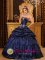 Orange Connecticut/CT Remarkable Navy Blue Taffeta Strapless Quinceanera Dress with Appliques and Beading Decorate