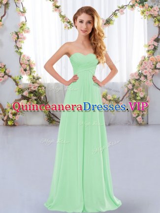 Modern Sleeveless Ruching Lace Up Dama Dress