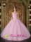 Walla Walla Washington/WA Custom Made Strapless Pink Quinceanera Dress With Appliques