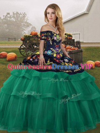 Top Selling Ball Gowns Sleeveless Green Quinceanera Gowns Brush Train Lace Up