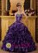 Tampere Finland Gorgeous Organza Sweet 16 Quinceanera Dress With Purple Sweetheart Ruffle Decorate