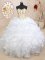 Floor Length Ball Gowns Sleeveless White Quinceanera Dress Lace Up