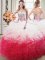 Customized Sleeveless Lace Up Floor Length Beading and Ruffles Quinceanera Gown