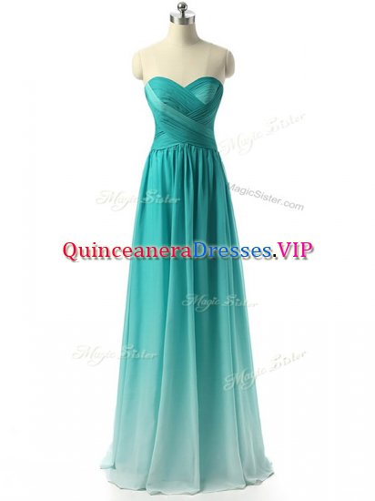 Free and Easy Multi-color Quinceanera Court Dresses Prom and Party and Wedding Party with Ruching Sweetheart Sleeveless Zipper - Click Image to Close