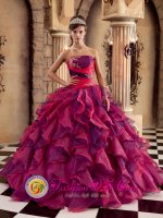 Saundersfoot Dyfed New Multi-color Ruffles Decorate Bodice Brand Quinceanera Dress Strapless Organza Ball Gown