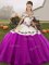 Top Selling White And Purple Off The Shoulder Lace Up Embroidery Vestidos de Quinceanera Sleeveless