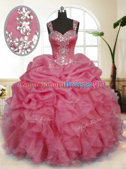 Clearance Sleeveless Beading and Ruffles and Pick Ups Zipper 15 Quinceanera Dress - Click Image to Close