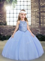 Tulle Sleeveless Floor Length Girls Pageant Dresses and Beading(SKU PAG1238-8BIZ)