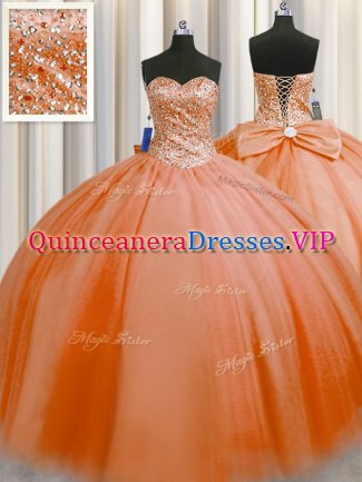 Puffy Skirt Sweetheart Sleeveless Tulle Sweet 16 Dresses Beading Lace Up