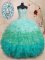 Multi-color Organza Lace Up Sweet 16 Dresses Sleeveless Floor Length Beading and Ruffles