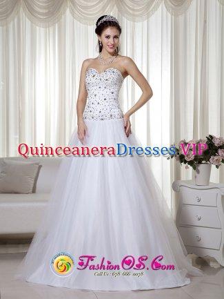 Honolulu Hawaii/H Sweet Taffeta and Tulle BeadingQuinceanera Dama Dress with White A-line Sweetheart Floor-length