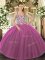 Flirting Floor Length Purple 15th Birthday Dress Straps Sleeveless Lace Up