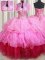 Sequins Floor Length Rose Pink Sweet 16 Dress Sweetheart Sleeveless Lace Up