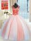 Edgy Multi-color Lace Up V-neck Beading and Sequins 15th Birthday Dress Tulle Sleeveless