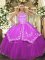 Fabulous Satin and Tulle Sleeveless Floor Length Vestidos de Quinceanera and Beading and Embroidery