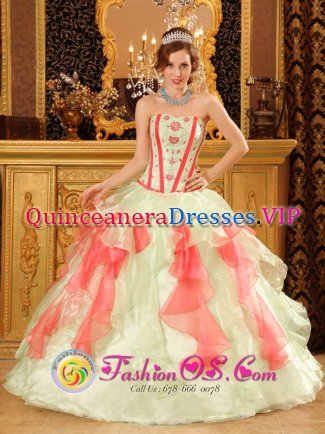 Laurel Mississippi/MS Perfect Multi-Color Quinceanera Dress With Sweetheart Neckline Organza Floor Length Ball Gown