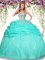 Organza Sleeveless Floor Length Vestidos de Quinceanera and Beading and Pick Ups