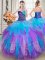 Sweetheart Sleeveless Tulle Party Dress for Toddlers Beading and Ruffles Lace Up