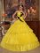 Boise Idaho/ID Yellow Layered Quinceanera Dress With Appliques Bodice Strapless In Illinois